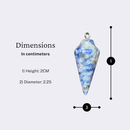 Natural Gemstone Smooth Conical Crystal Pendulum with Mystery Charm |