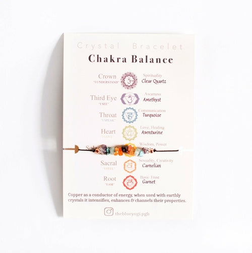 Chakra Balance crystal bracelet/anklet Eco friendly and Sustainable