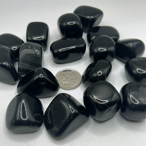 Black Obsidian Tumbled Healing Stones